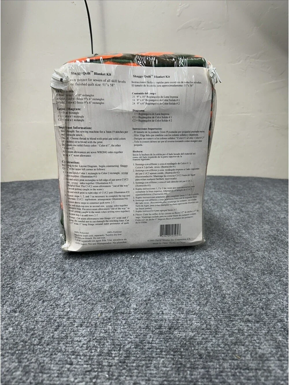 David Textiles Pre-Cut Shaggy Blanket Fabric Quilt Kit Family Project